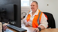 Worker at Depot